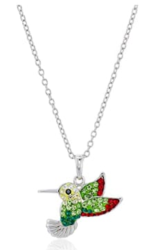 Amazon Collection Silver Plated Crystal Critter Pendant Necklace